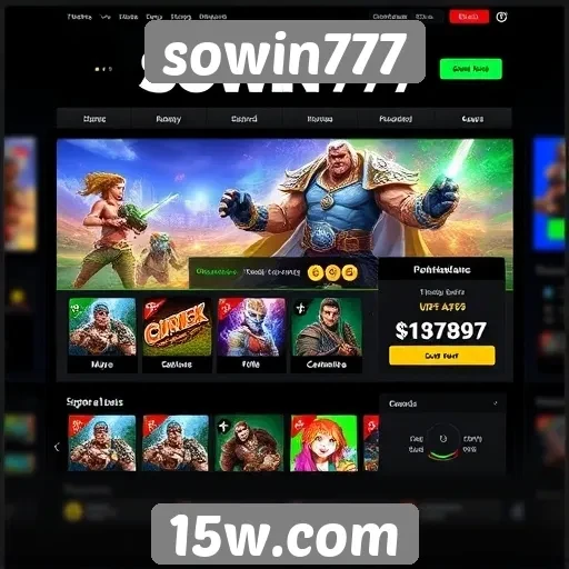 Interface do usuário e usabilidade do site sowin777